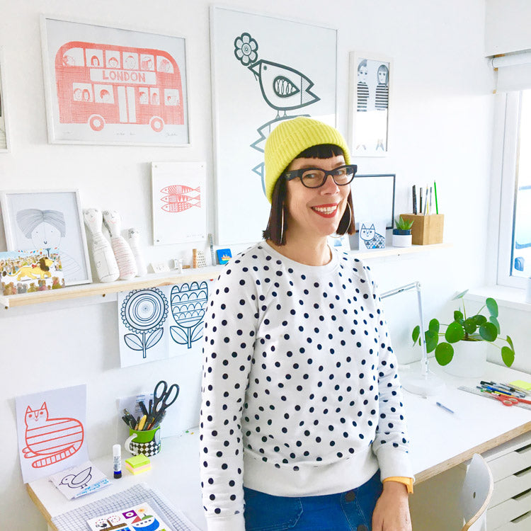 Designer Jane Foster in her studio