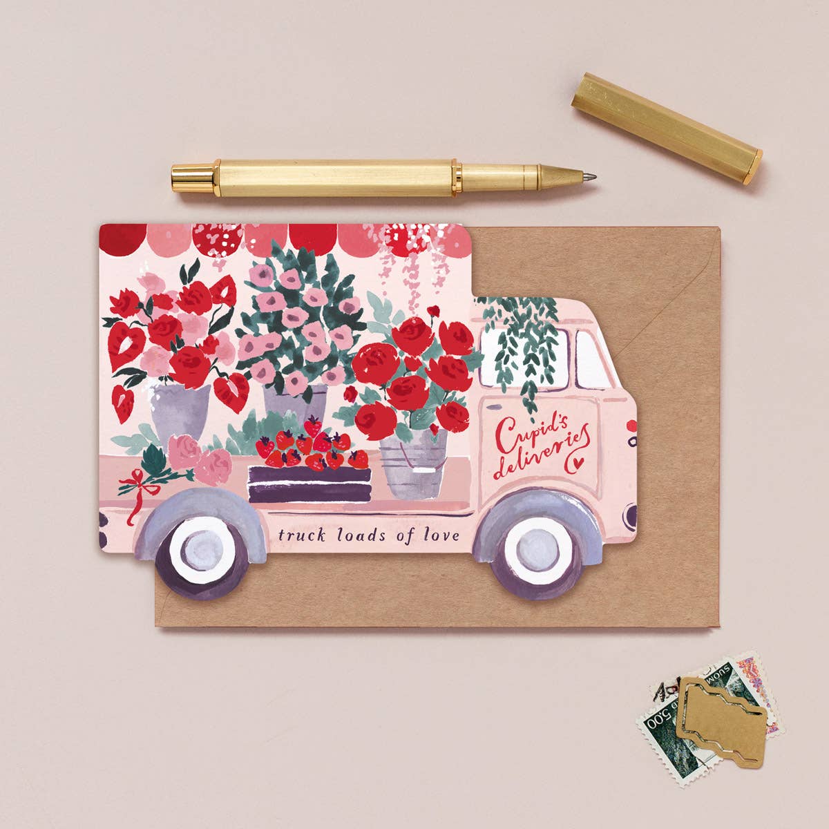 'Truck Loads of Love' Greetings Card - Winter's Moon 