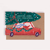 'Driving Home For Christmas' Greetings Card