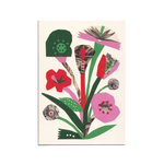 cait mceniff - flower collage card on white background - winter's moon