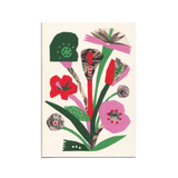 cait mceniff - flower collage card on white background - winter's moon