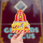 Carousel Shaped Greeting Card - Winter's Moon 