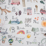 Bamboo Baby Swaddle Blanket - Alphabet Print
