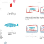 bookspeed - 15 minute art pastel book pages about drawing sardines - winter's moon
