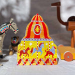 Carousel Shaped Greeting Card - Winter's Moon 