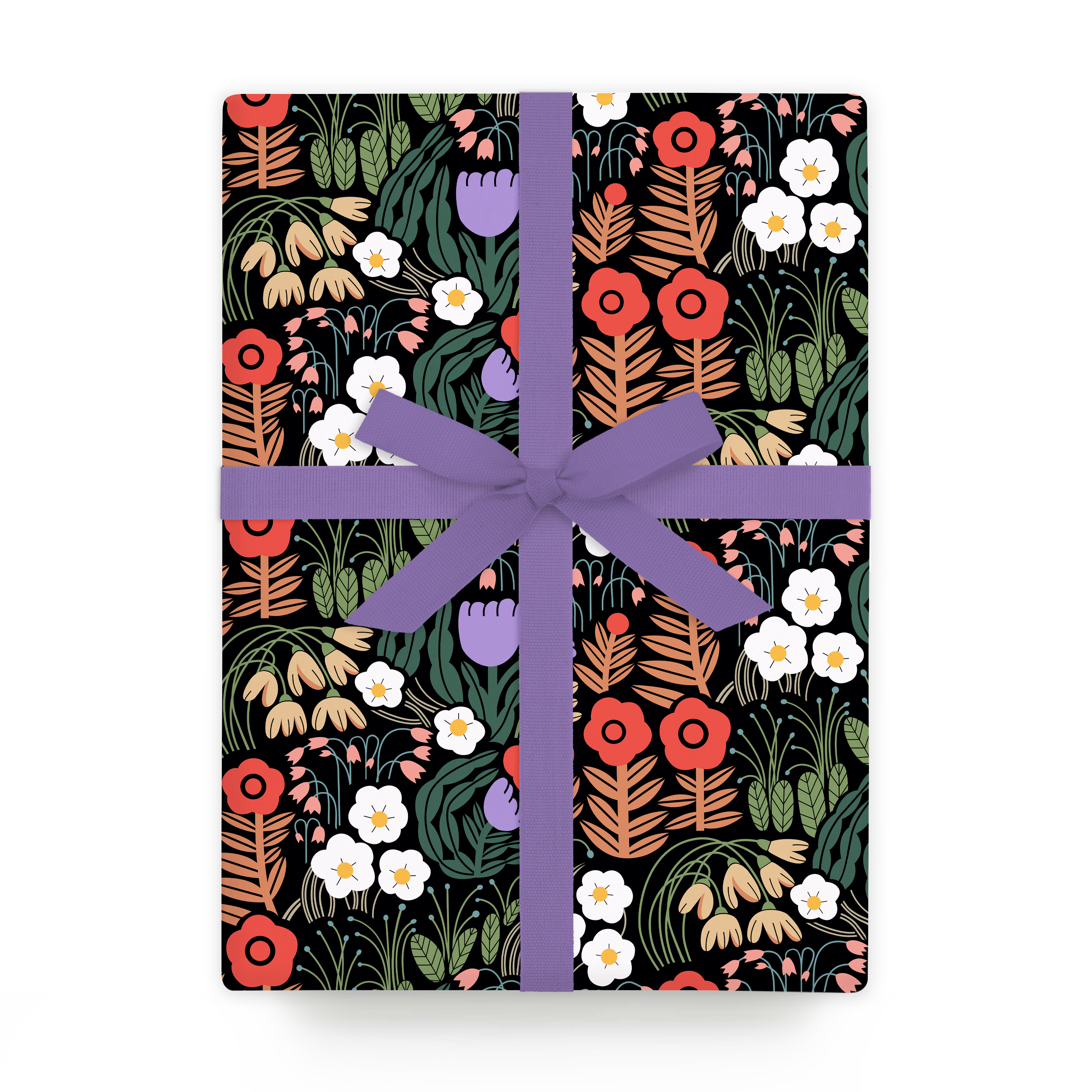 'Wild Meadow' Wrapping Paper - Winter's Moon 