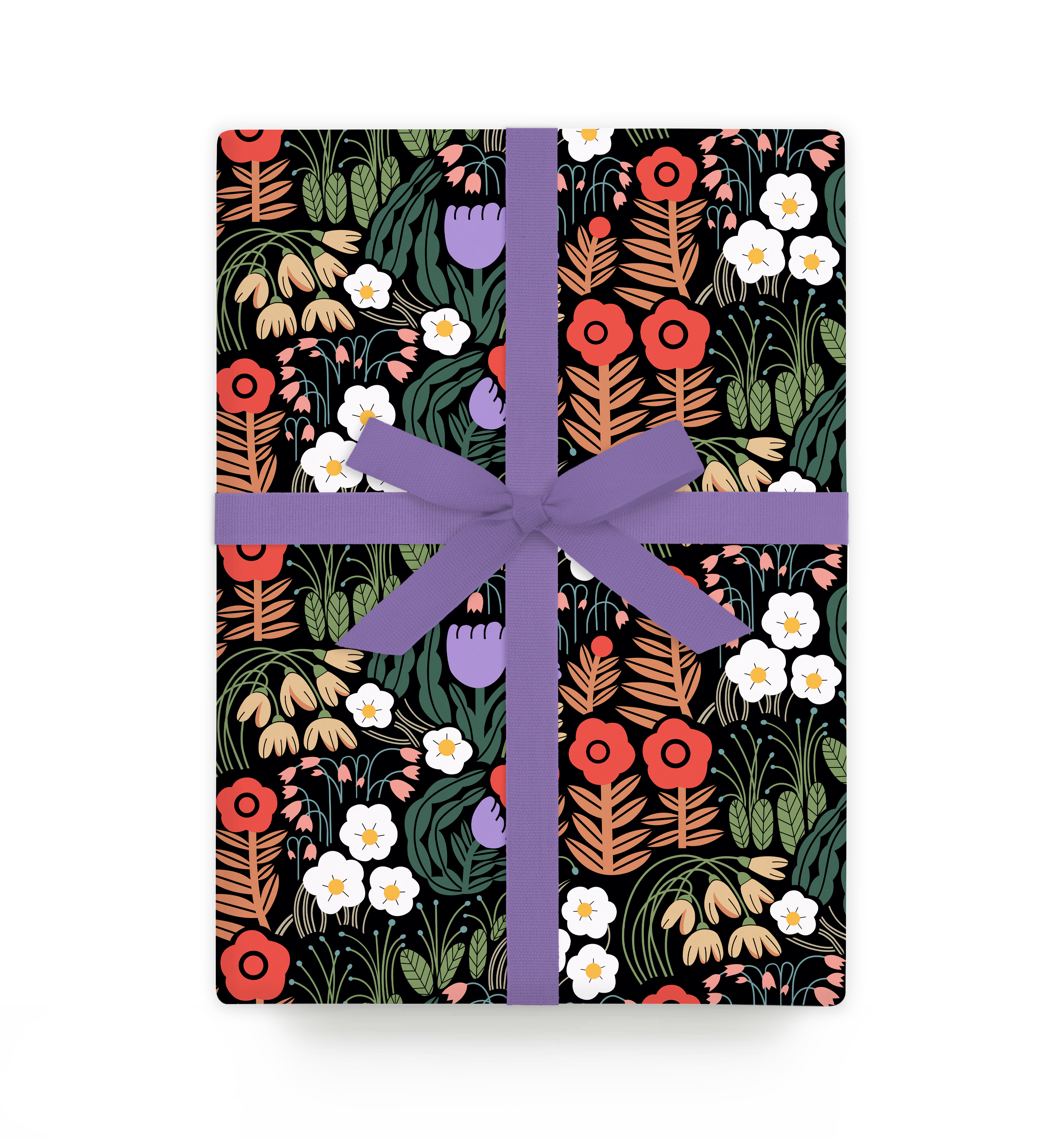 'Wild Meadow' Wrapping Paper - Winter's Moon 