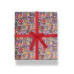 'Patchwork Bold Geometric Patterned' Wrapping Paper - Winter's Moon 