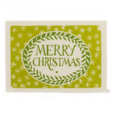 Green Wreath 'Merry Christmas' Pack of 10 Cards - Winter's Moon 