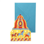 Carousel Shaped Greeting Card - Winter's Moon 