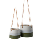Striped Ceramic Hanging Pot