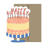 'Happy Birthday Cake' Greetings Card - Winter's Moon 