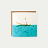 'Swim & Fizz' Greetings Card - Winter's Moon 