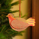 Robin Screen-Printed Board Decoration