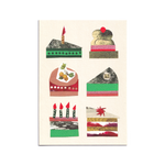 cait mceniff - cake assortment collage card on white background - winter's moon