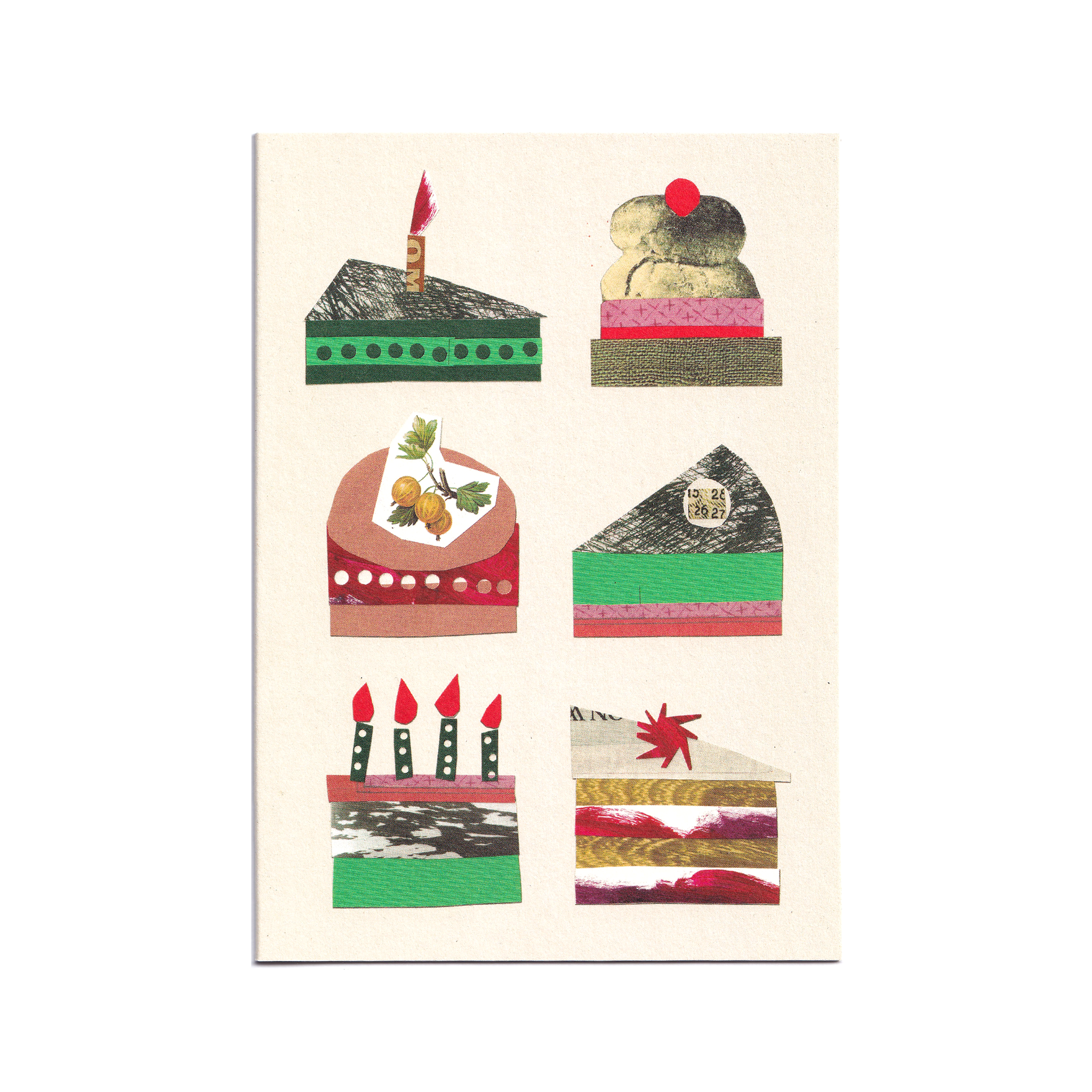 cait mceniff - cake assortment collage card on white background - winter's moon