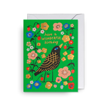 'Have A Wonderful Birthday' Gold Foil Mini Greetings Card - Winter's Moon 