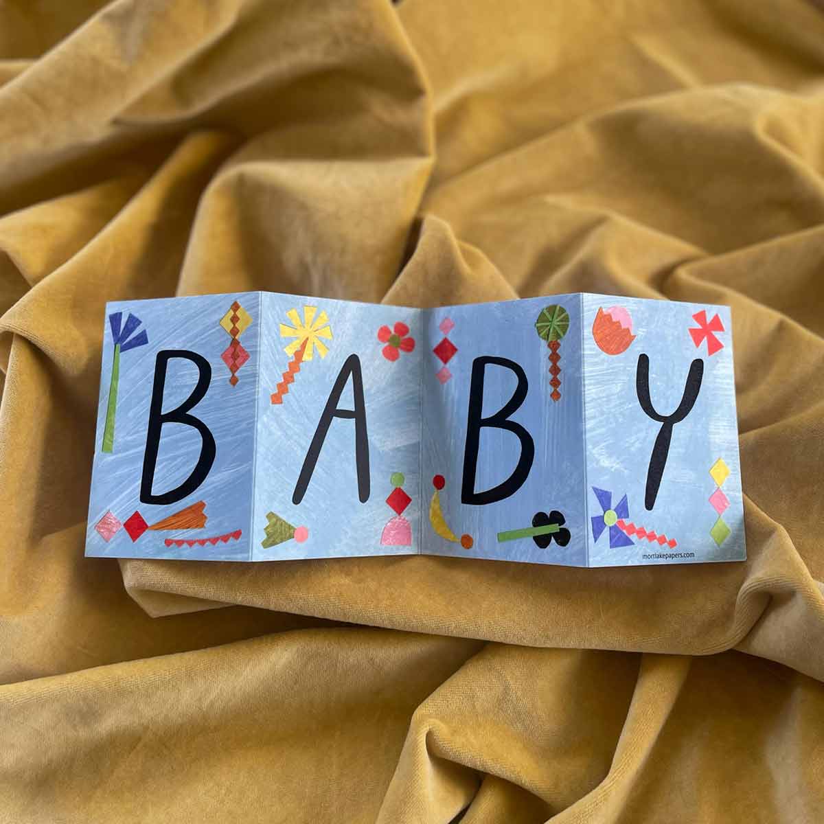 Baby Concertina Card - Winter's Moon 
