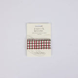 Block Printed Ribbon 3m - Red & Green Gingham