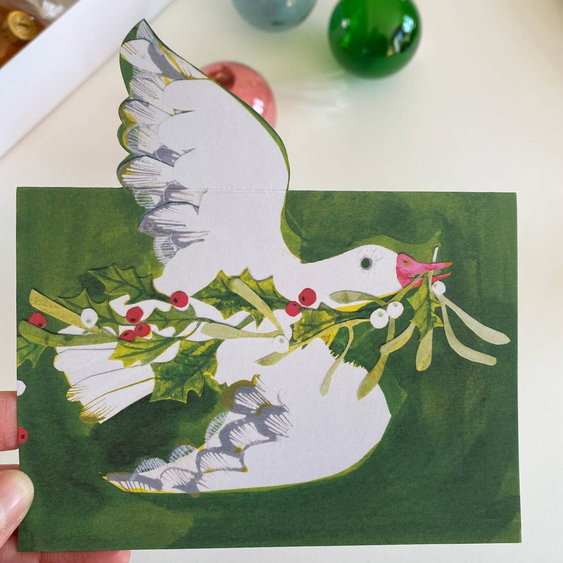 esther kent - christmas oose pop-out mantelpiece card - winter's moon