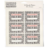 Pack of 12 Bookplates -  Arabesque Border