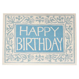 Arabesque Blue 'Happy Birthday' Greetings Card