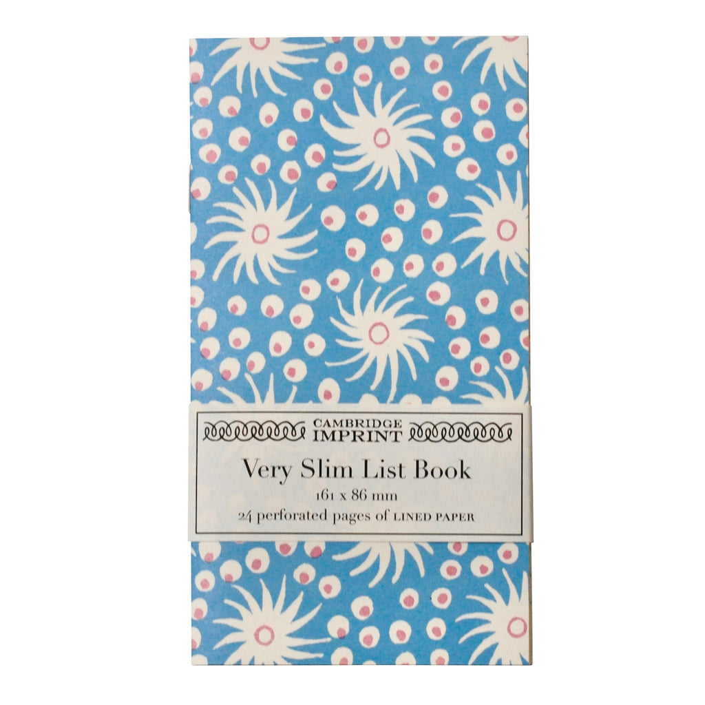 Very Slim List Book - Milky Way Blue & Pink