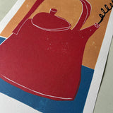 'Red Teapot' Art Print