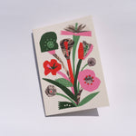 cait mceniff - flower collage card on white background - winter's moon