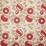 Block Printed Luxury Wrapping Paper - Marigold Scarlet - Winter's Moon 