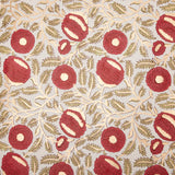 Block Printed Luxury Wrapping Paper - Marigold Scarlet - Winter's Moon 