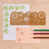 Botanical Brass Drawing Stencil