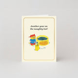 'Another Year On The Naughty List' Mini Christmas Card