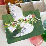 esther kent - christmas goose pop-out mantelpiece card - winter's moon