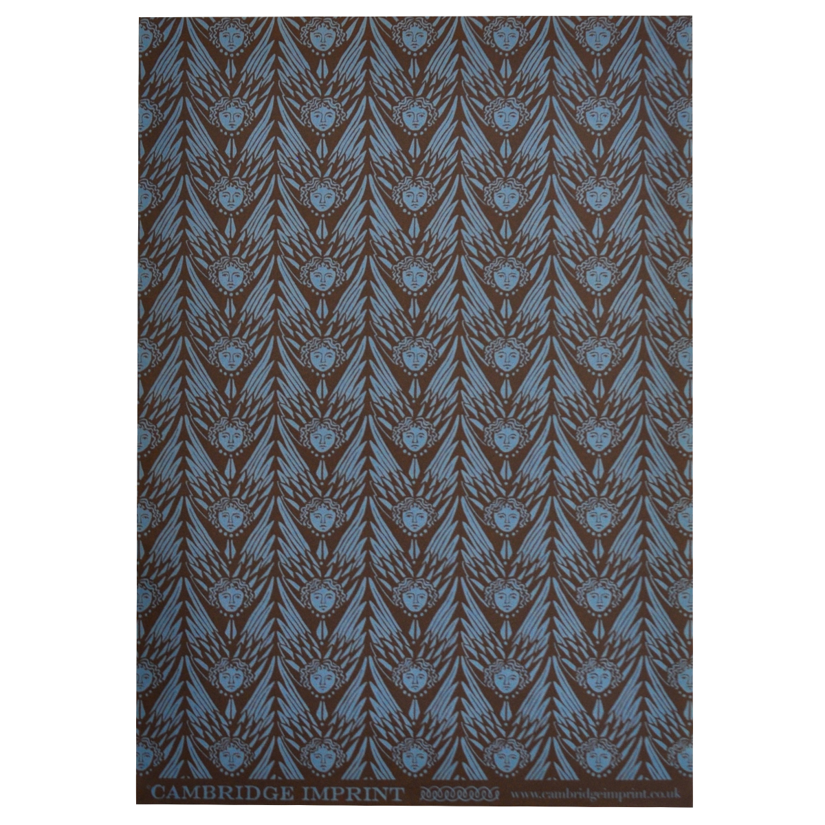 cambridge imprint - 5 Sheets Of Suffolk Angels bruised copper Patterned Papers - winter's moon