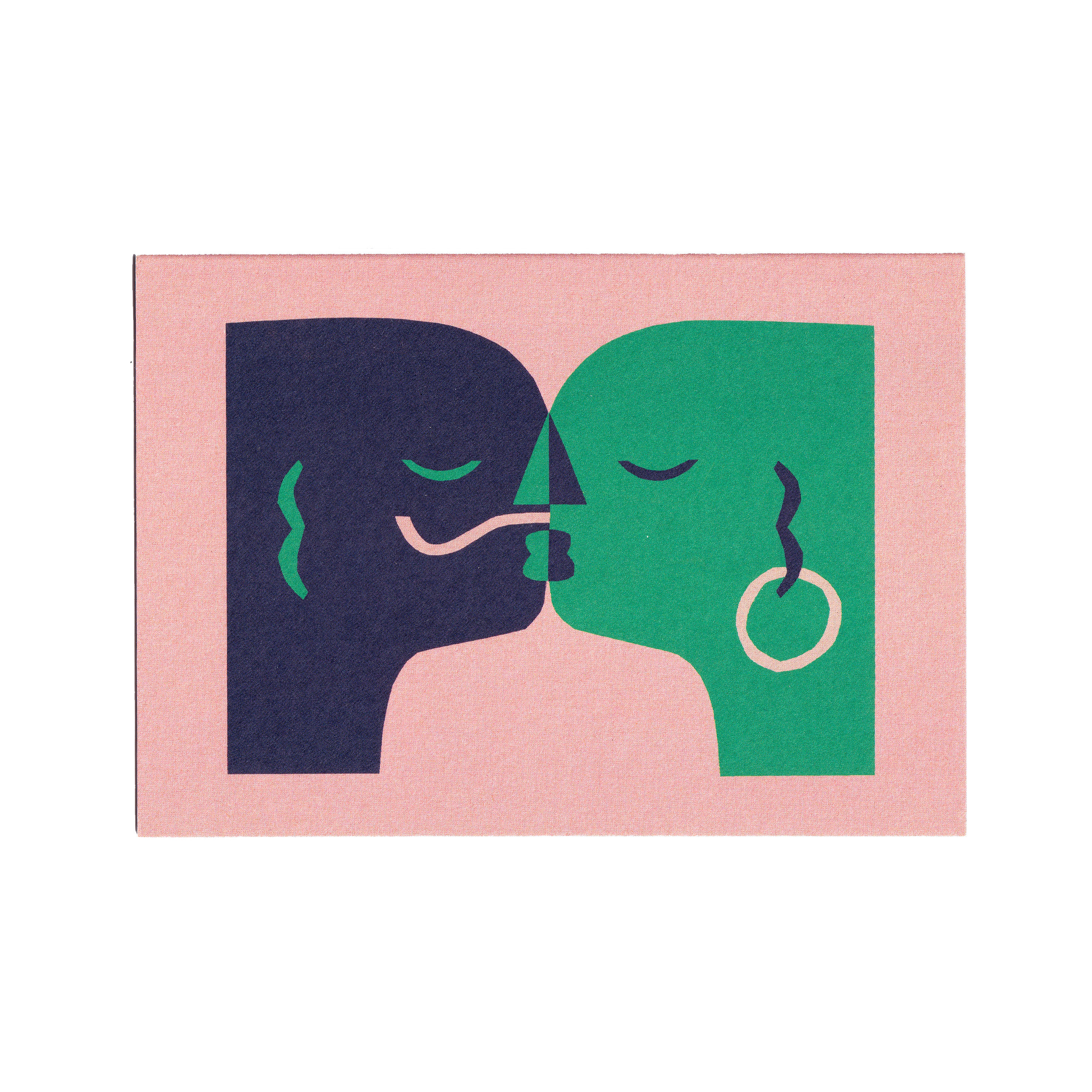 cait mceniff - kiss #1 collage card on white background - winter's moon