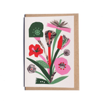 cait mceniff - flower collage card on white background - winter's moon