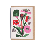 cait mceniff - flower collage card on white background - winter's moon