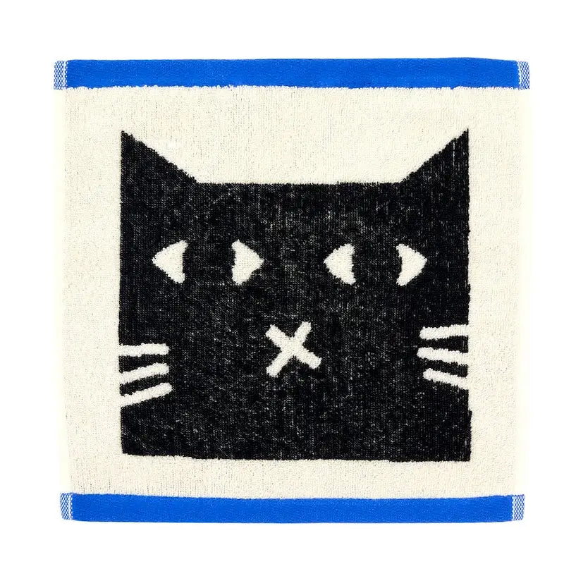 Lazy Cat Face Cloth by Donna Wilson - Winter's Moon 