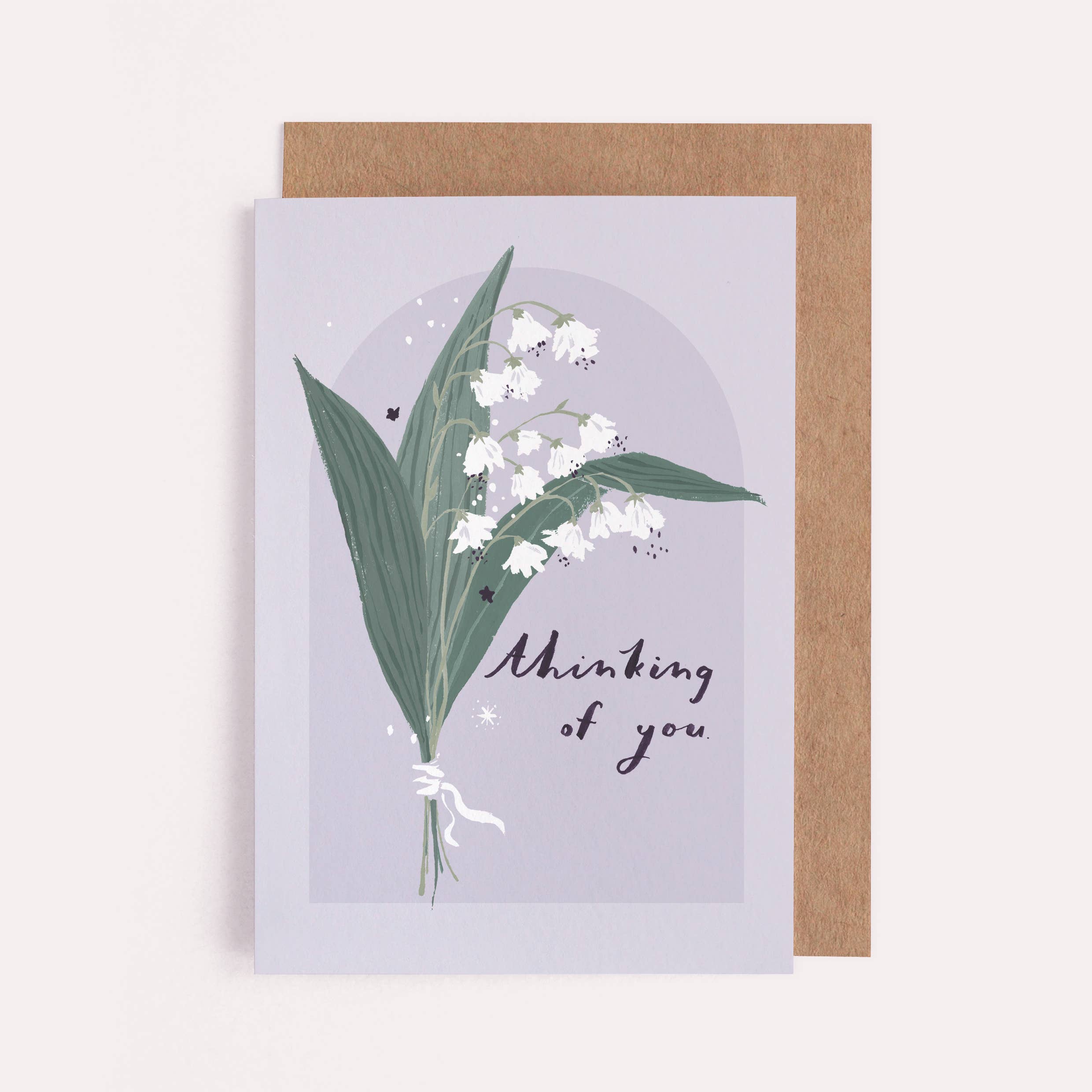 'Thinking of You Flowers' Greetings Card - Winter's Moon 