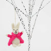 Bunny with Pink Coat Felted Easter Decoration - Winter's Moon 