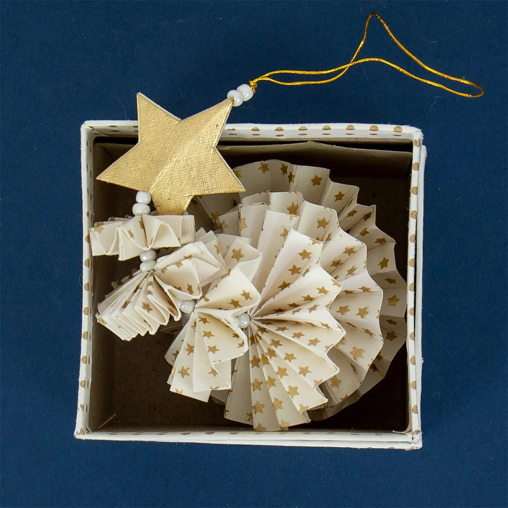 Paper Christmas Tree Decoration - White - Winter's Moon 