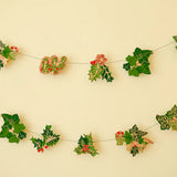 Hand-Printed Holly & Ivy Garland