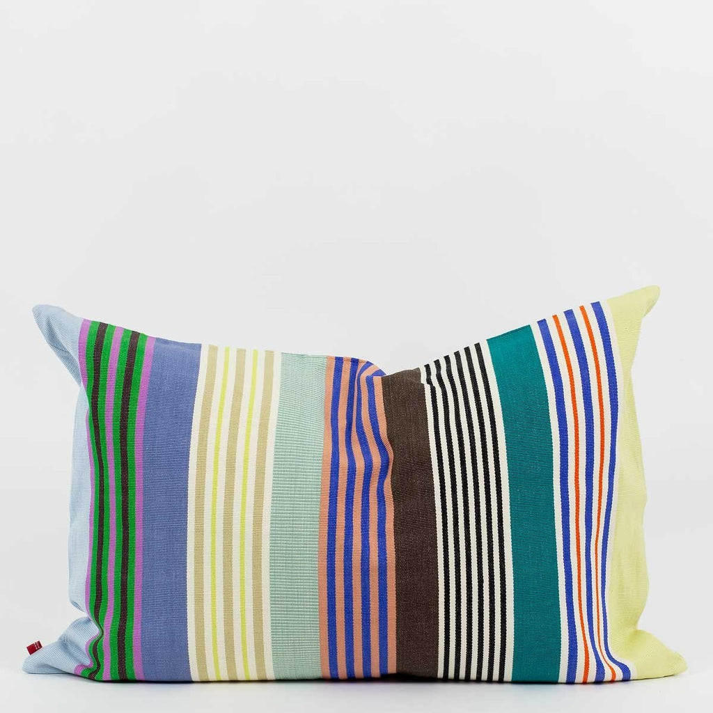 Afroart 'Laia' Striped Cushion | Winter's Moon