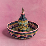 Maegan Woven Oil Pourer - Pink + Navy