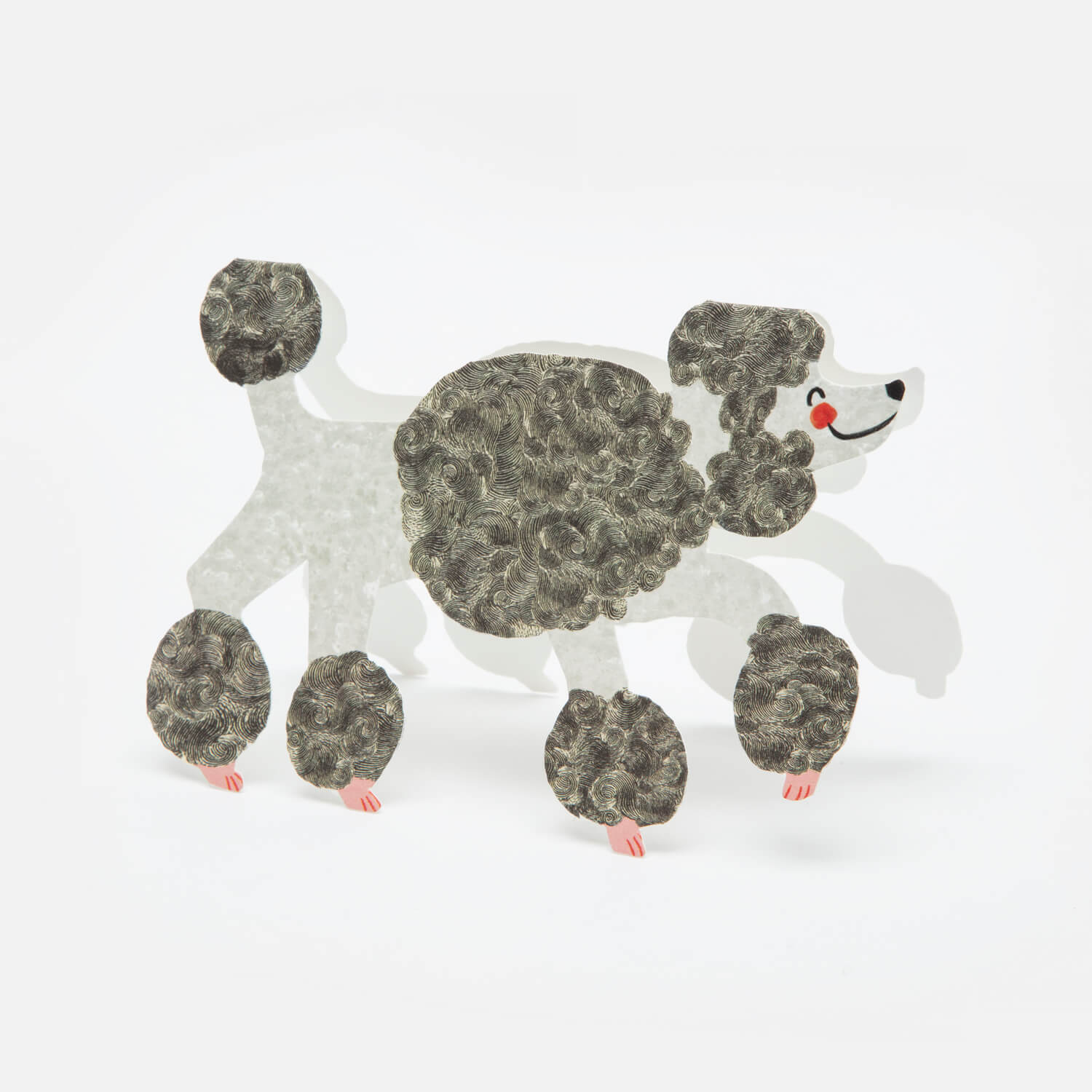 'The Poodle' Greetings Card - Winter's Moon 