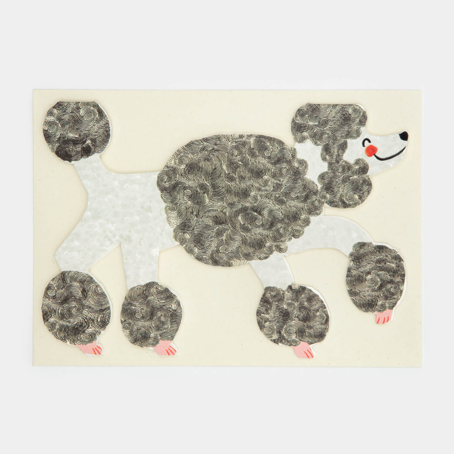 'The Poodle' Greetings Card - Winter's Moon 