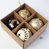 Papier Mâché Baubles - Gold