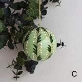 Papier Mâché Baubles - Green