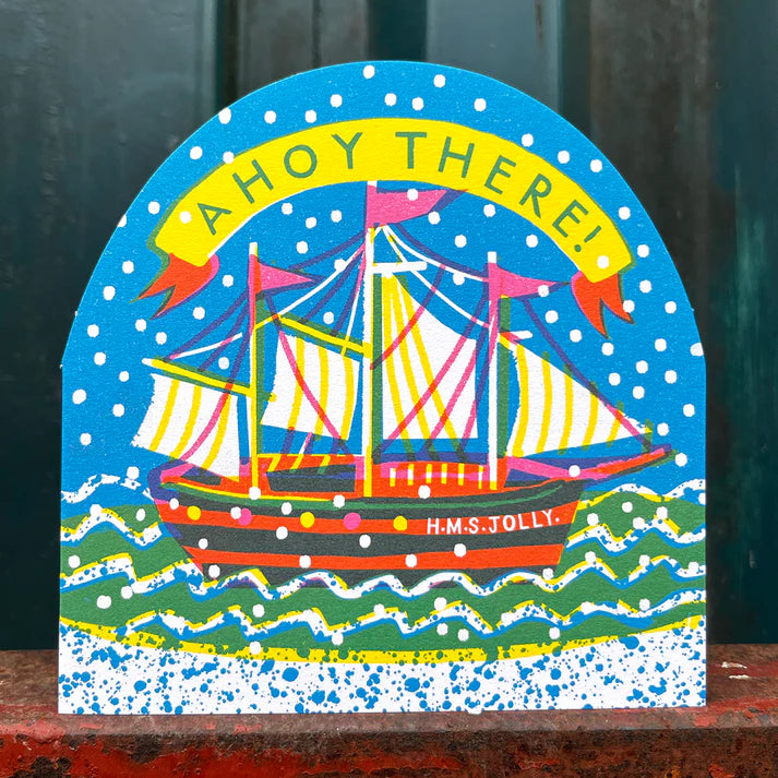 'Ahoy There' Sailor Die Cut Greetings Card - Winter's Moon 